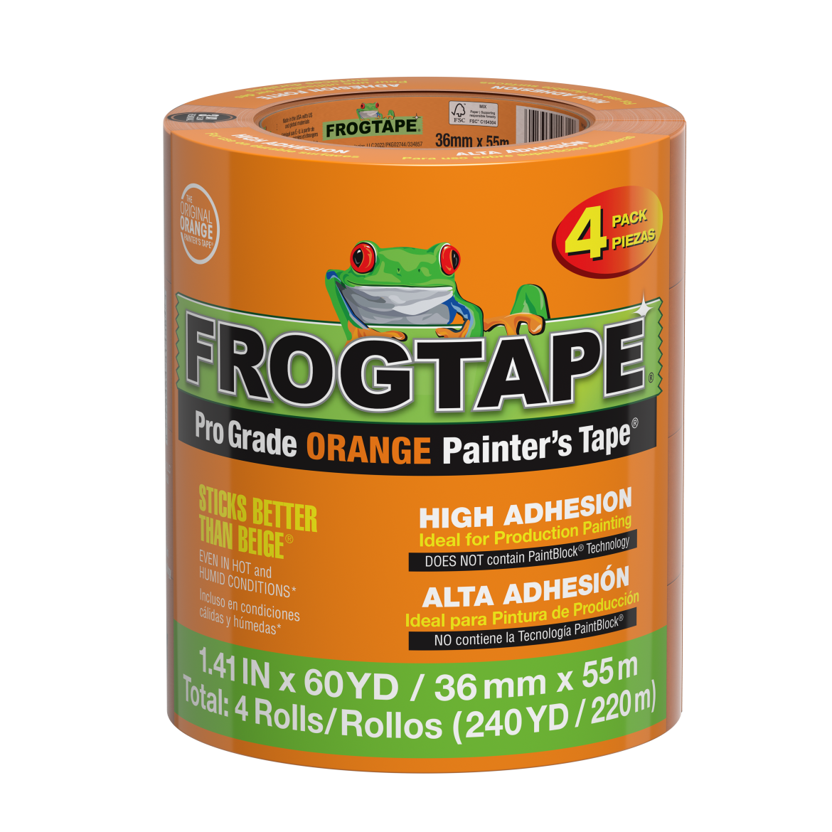 FrogTape<sup>®</sup> Pro Grade Orange Painter’s Tape<sup>®</sup> Primary Product Image