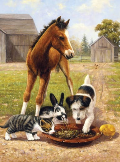 Painting By Numbers - Lunchtime With Friends (Junior Small)