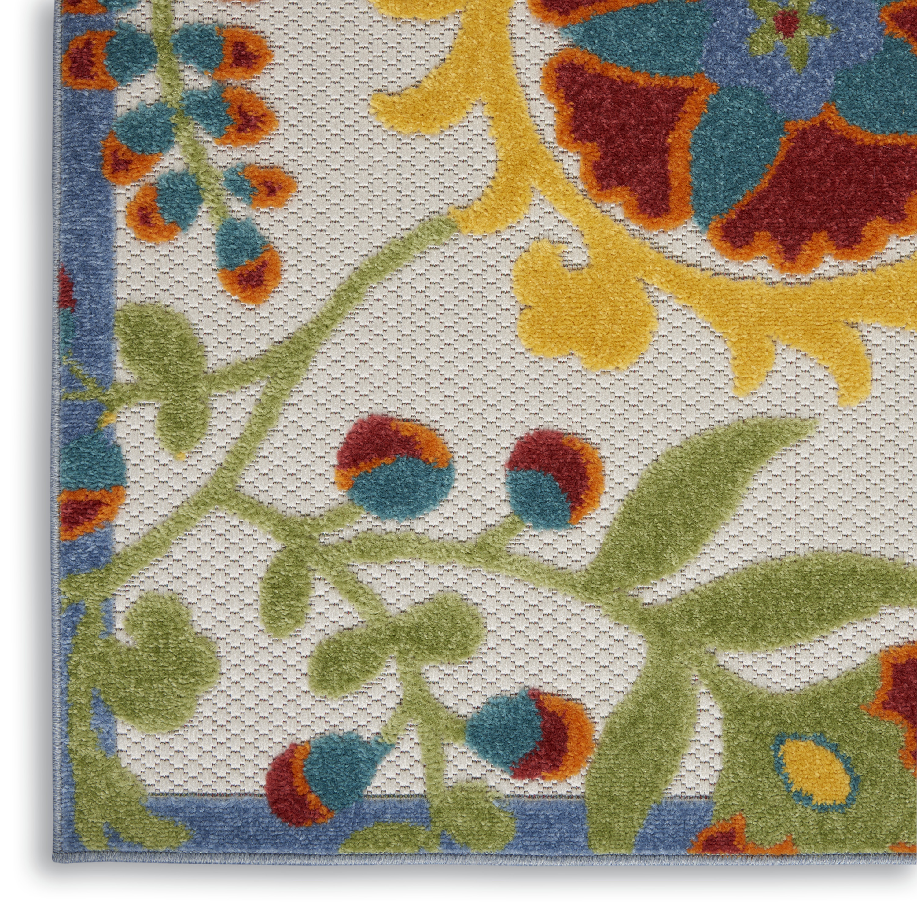 Nourison Aloha 6' x 9' Ivory Multicolor Farmhouse Rug