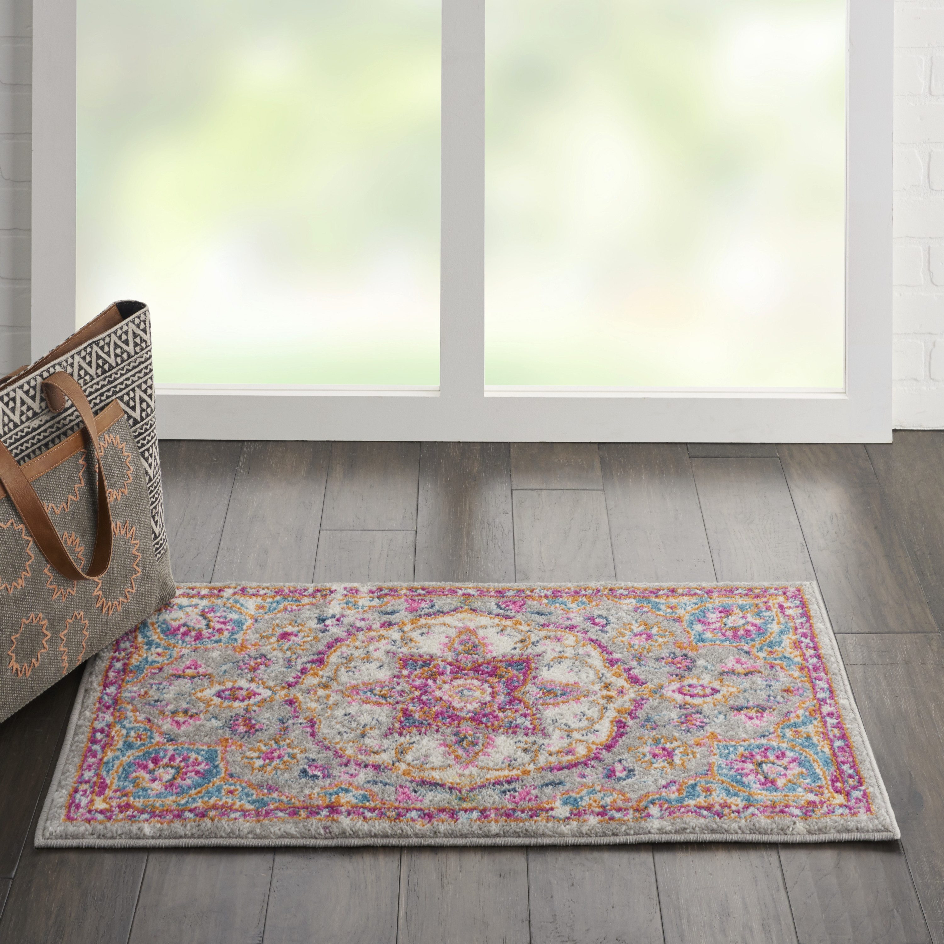 Nourison Passion 1'10" x 2'10" Grey Multicolor Transitional Indoor Rug