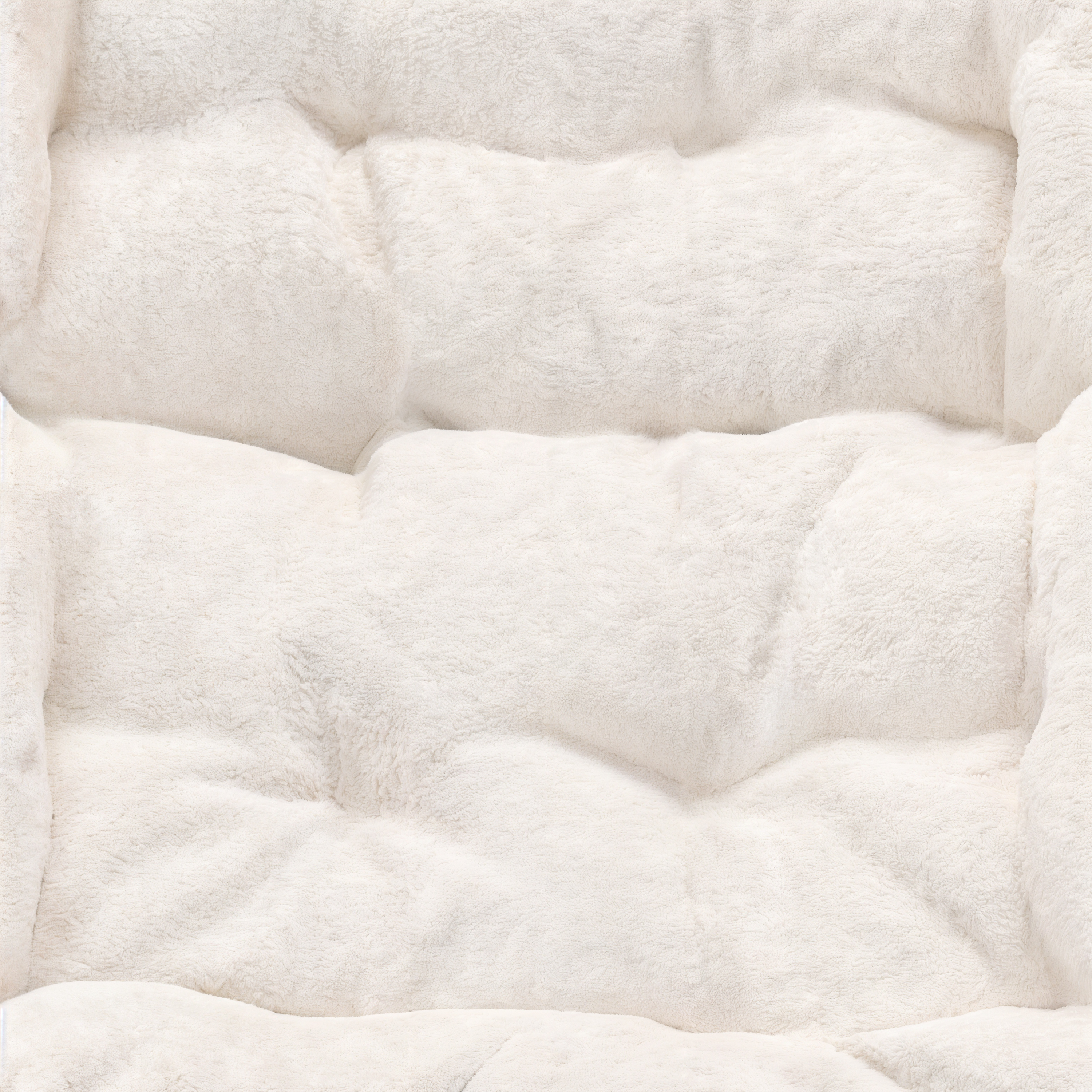 Archer 28" Oversized Portable Faux Fur Folding Saucer Chair with Folding Otto... - Picture 37 of 49