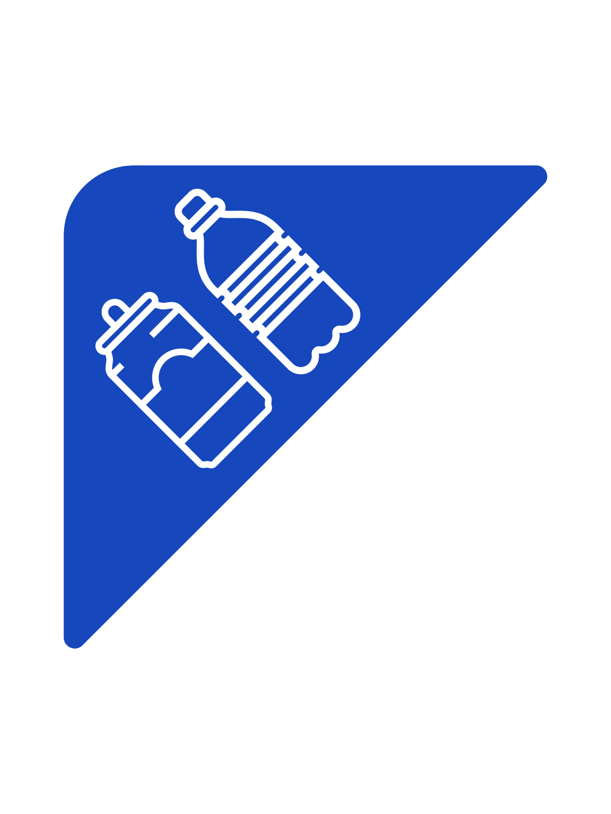 Busch Systems Fusion Series waste and recycling container lid label for cans and bottles