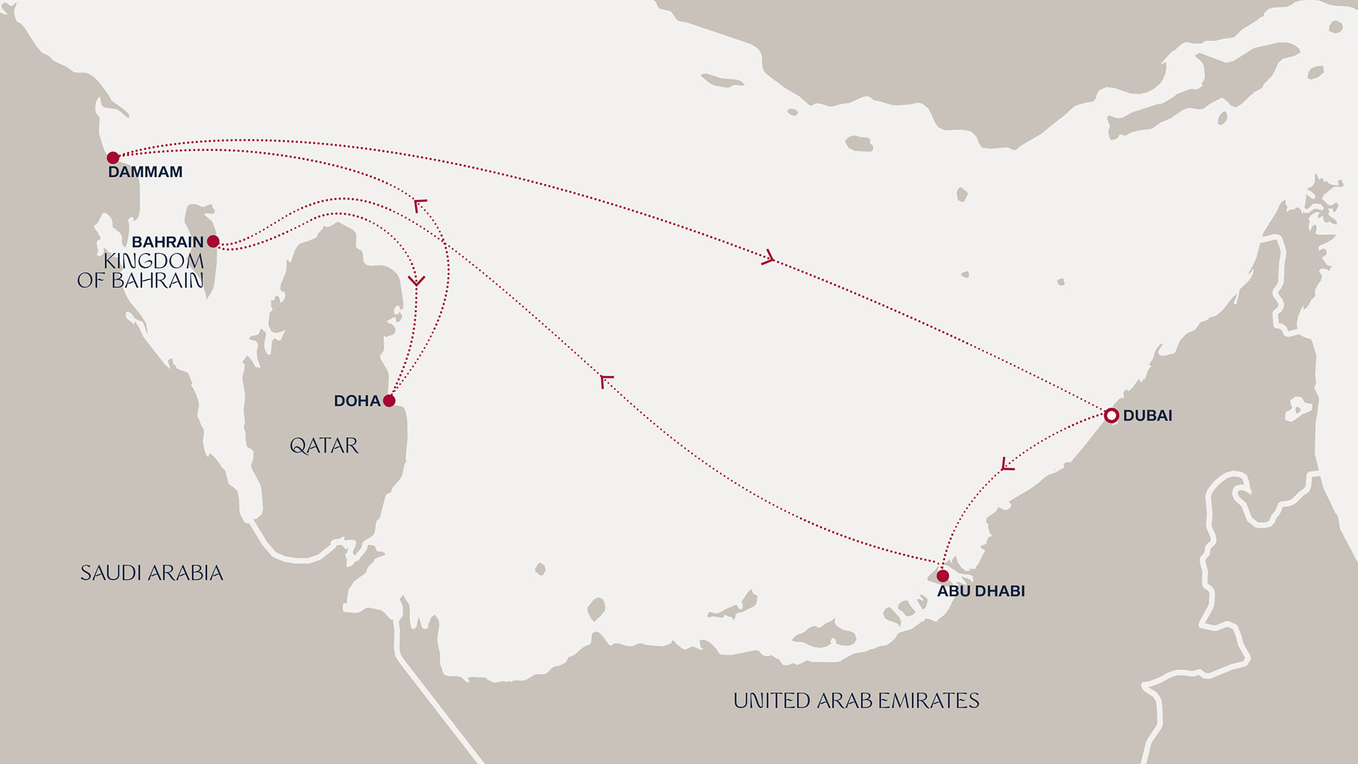 Itinerary map