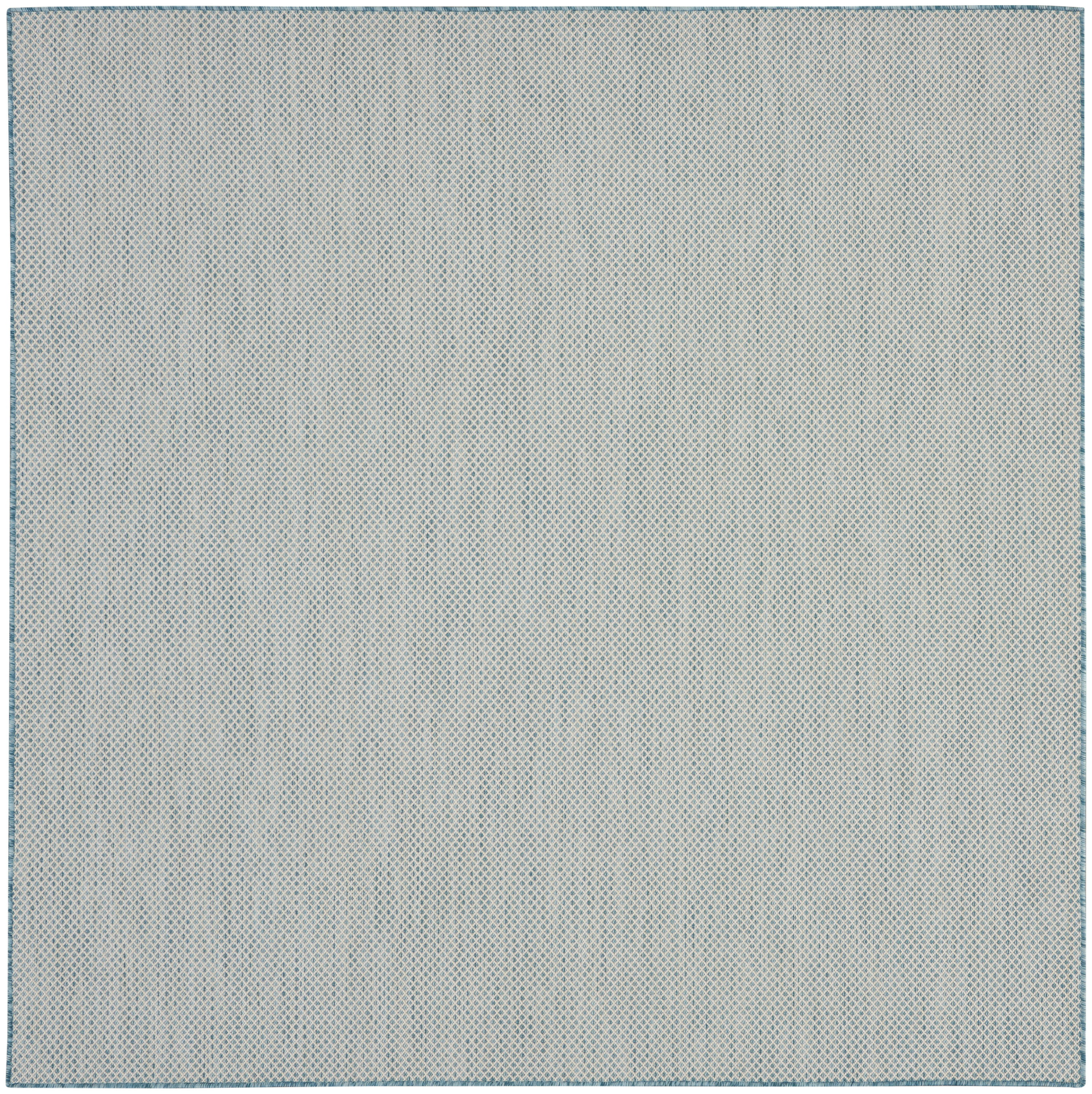 Nourison Courtyard 8' x Square Ivory Aqua Modern Rug