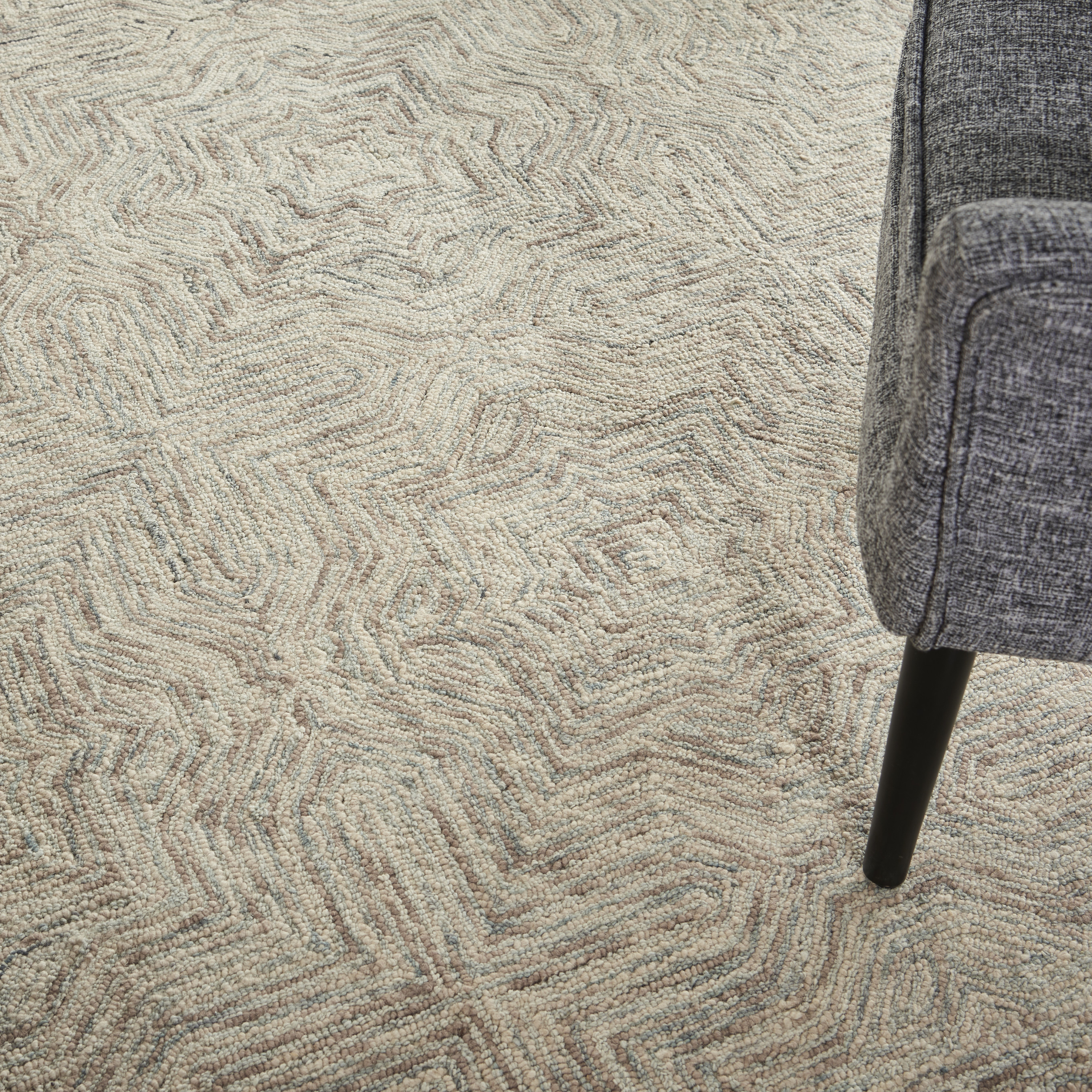 Nourison Interlock 8' x 10'6" Blue Ivory Bohemian Indoor Rug