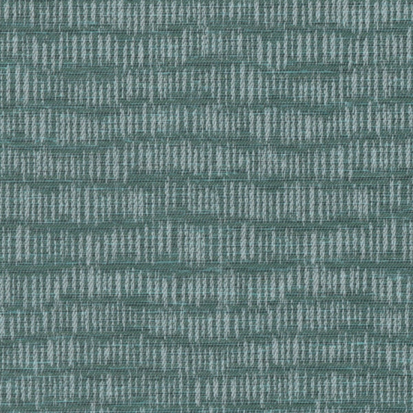 Teal-gray woven textile displaying repeating horizontal ribbed rows, creating subtle raised and recessed ridges across a close-up surface with fine crosshatch threads and soft, matte texture.