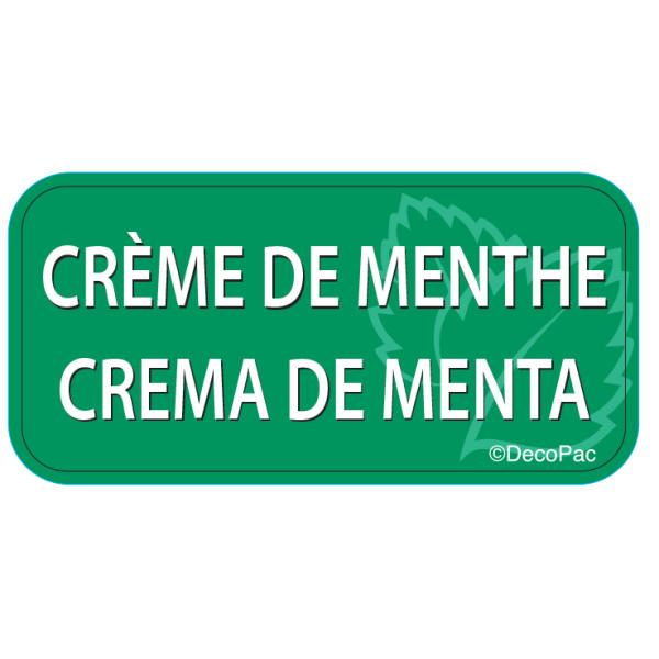 Crème de Menthe Label PhotoCake® Edible Image® Merchandising Label