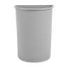 RUB3520GY, Rubbermaid Commercial,  Universal Half Round Wastebaske, 21 gal, Plastic, Gray