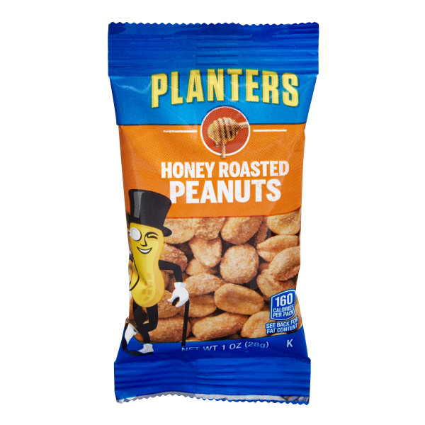 PLANTERS(r) Honey Roasted Peanuts 6/10/1 oz . C1C1 - Front Center In Package (Hi Res)