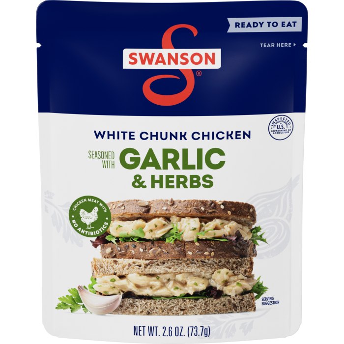 Garlic and Herbs White Chunk Fully Cooked Chicken