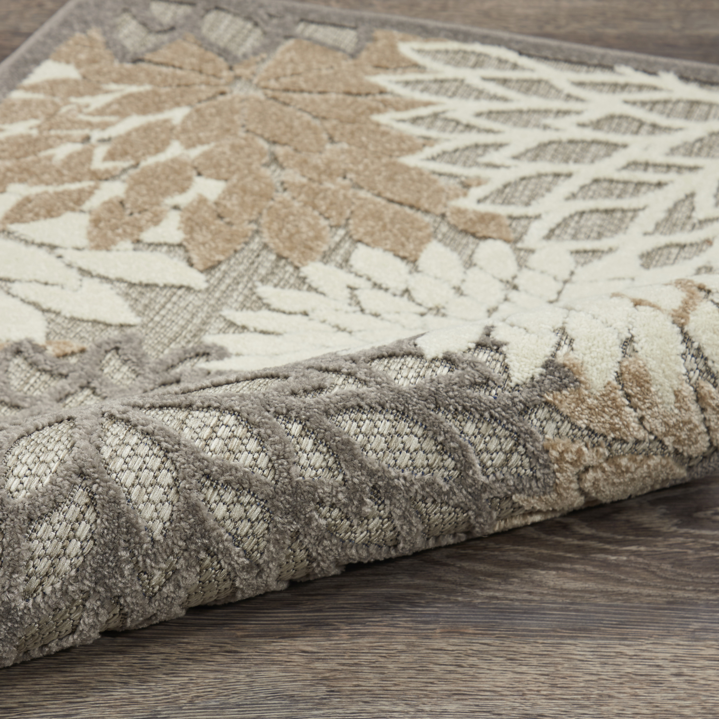 Nourison Aloha 6' x 9' Natural Tropical Rug