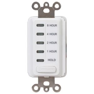 EI200 Series Electronic In-Wall Timers, 1/2/4/8 hour, White