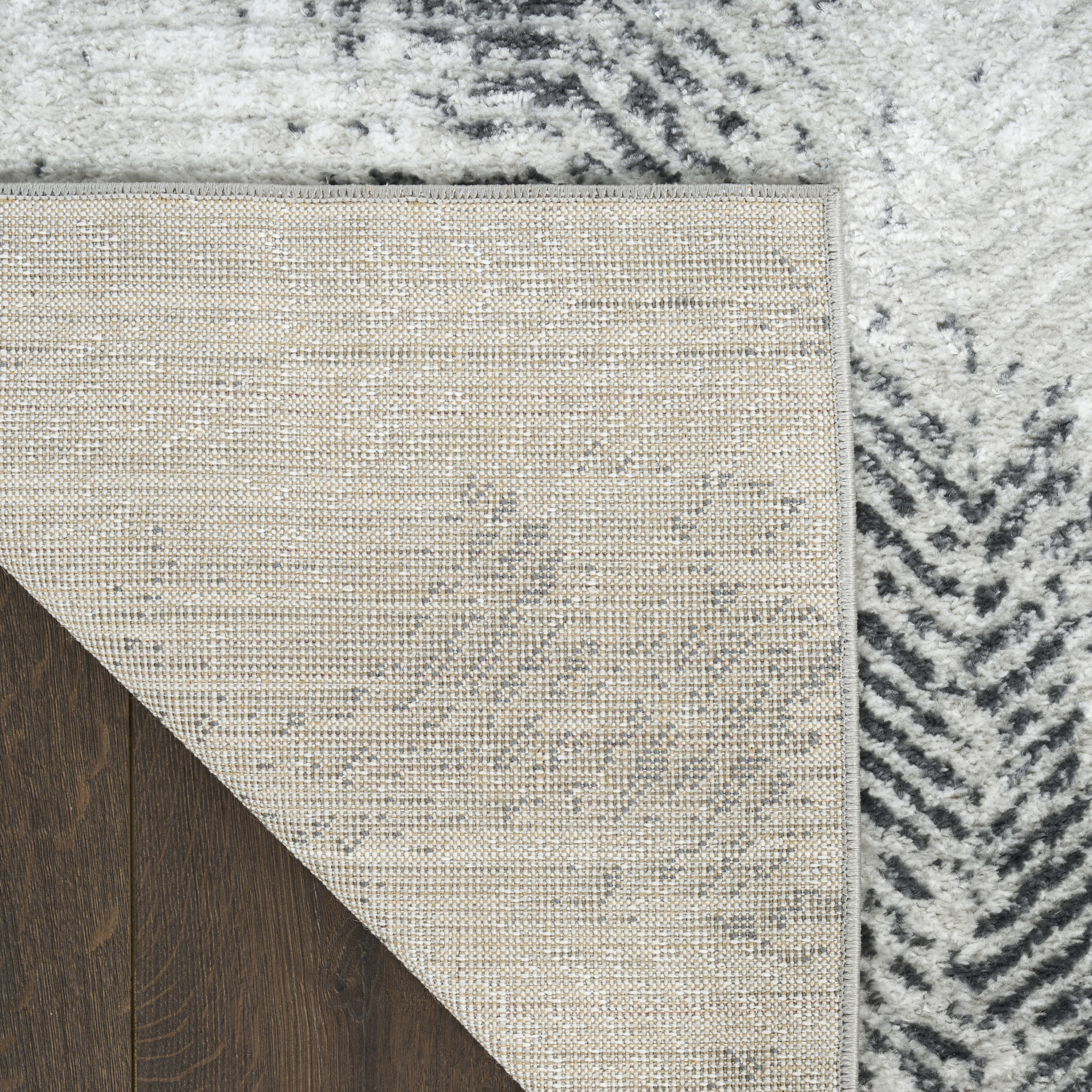 Nourison Dekor 7'10" x 9'10" Grey Charcoal Modern Indoor Rug