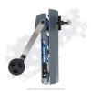 Quick clamping requires no adjustments after initial setting. Offset clamping provides no fuss side loading, making cutting in tight quarters easy and fast. Features a self-tightening blade system and ergonomic crank handle with offset for maximum hand clearance and safe operation. Blade storage car