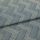 Blue-and-cream woven fabric with interlocking rectangular striped pattern, partially folded and layered, showing raised texture and seam â€” close-up on a flat surface under soft studio lighting.