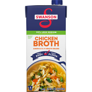 Swanson® Natural Goodness® Lower Sodium Chicken Broth, 32 oz Carton (12 Pack)
