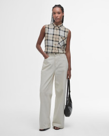 Agnes Sleeveless Shirt Safari Dress Tartan
