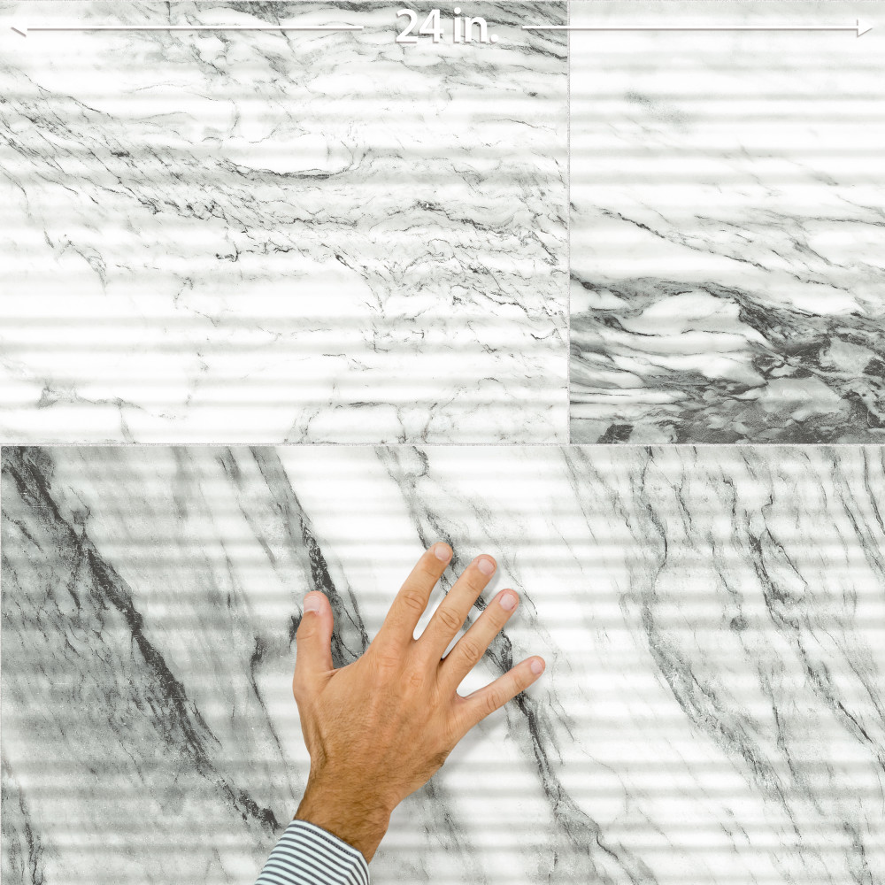 Touche Pleated Deco Zebre 11-3/4 in. x 23-1/2 in. Porcelain Floor and Wall Tile