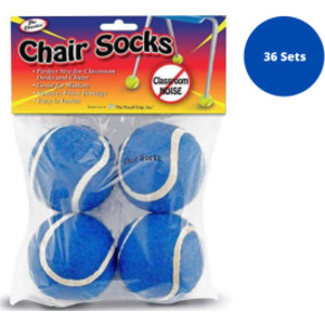 Chair Socks, Blue, 4 Per Set, 36 Sets