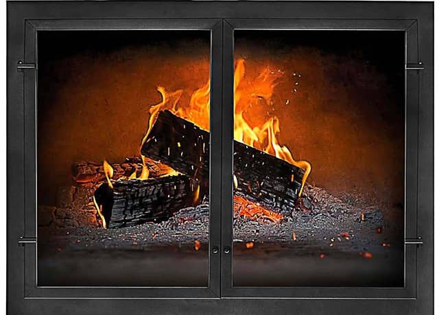 Custom fireplace doors