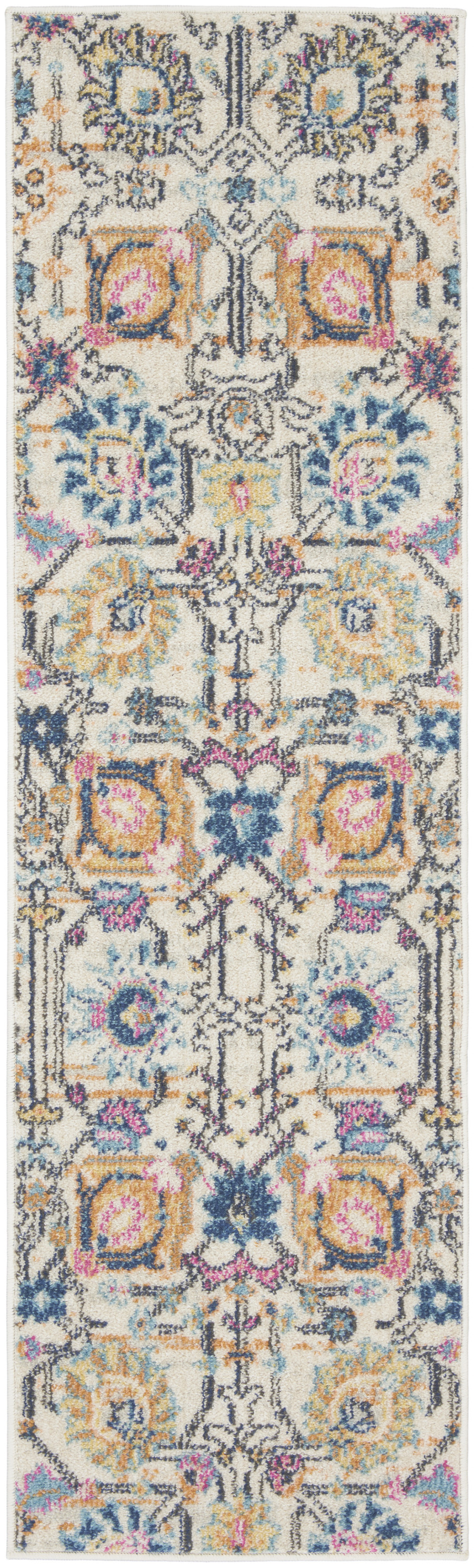 Nourison Passion 1'10" x 6' Ivory Multicolor Bohemian Indoor Rug