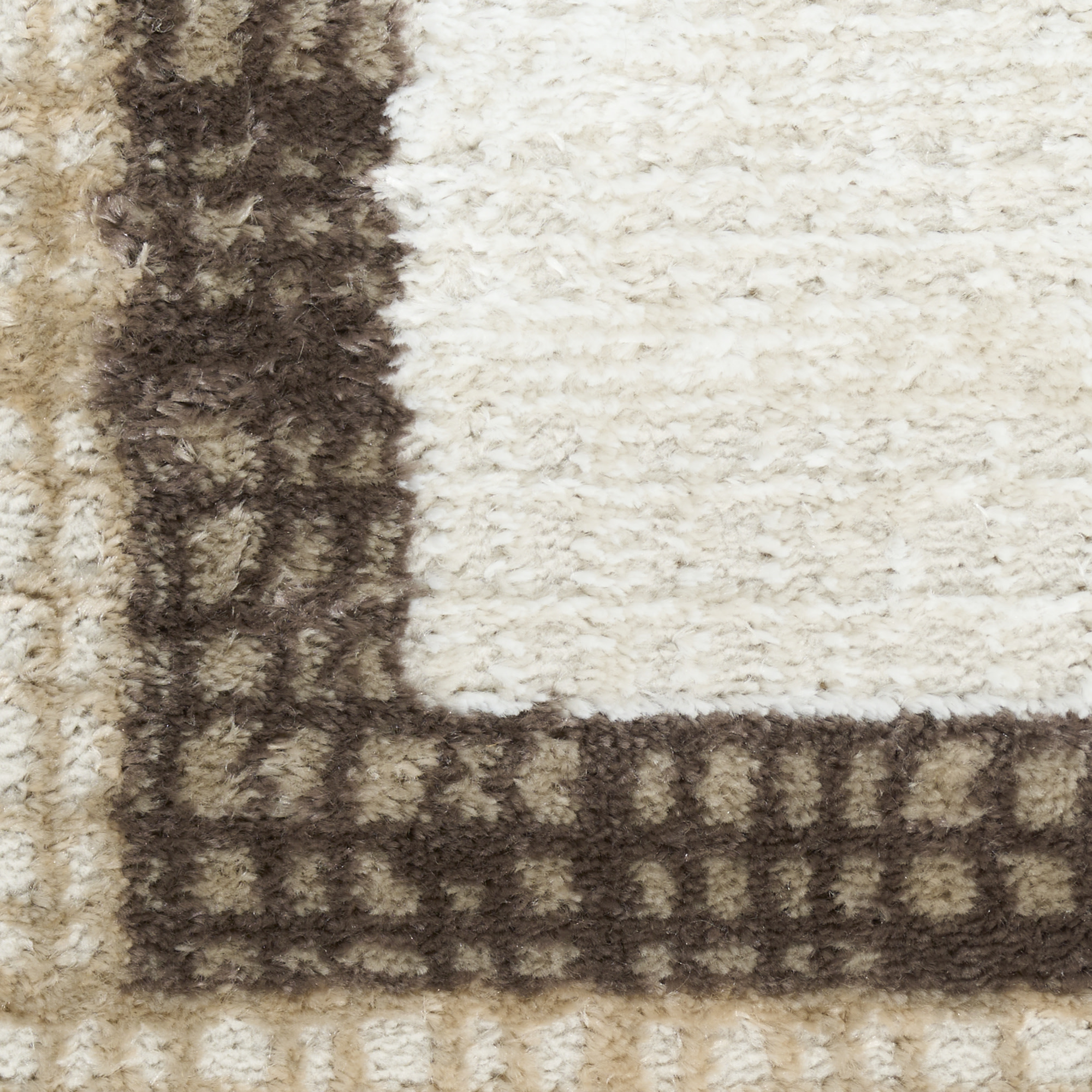 Nourison Dekor 2' x 4' Ivory Brown Modern Indoor Rug