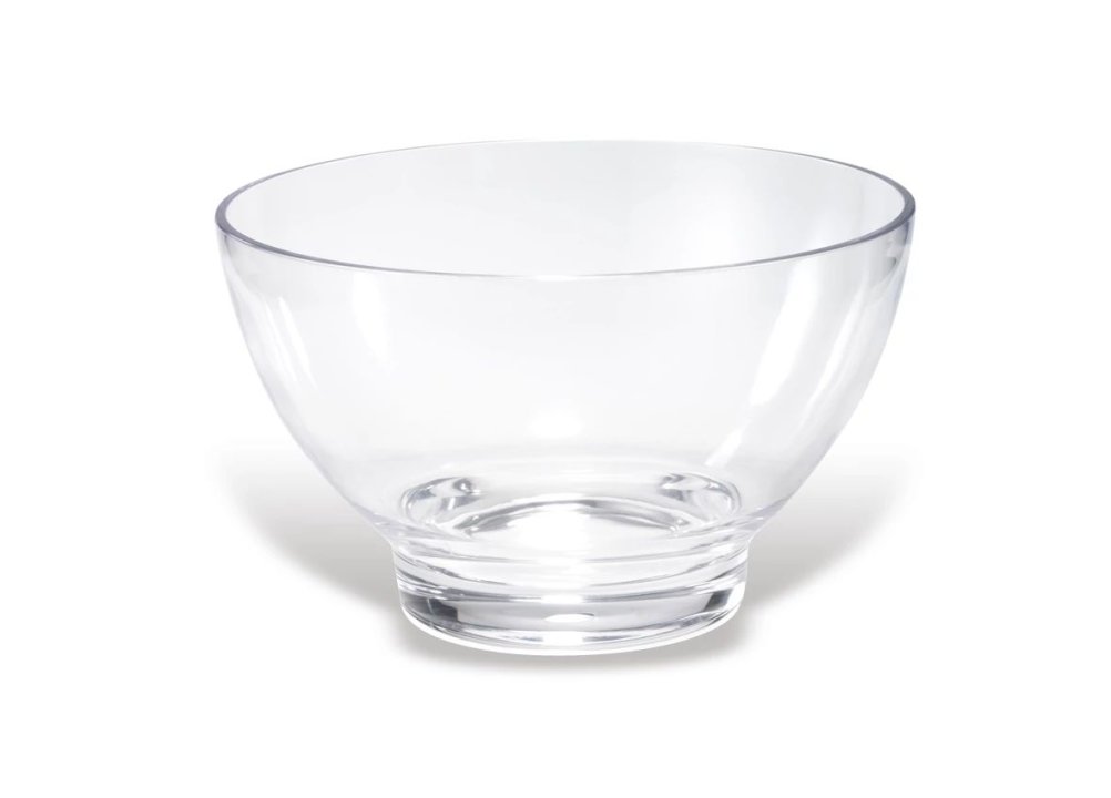 Acrylic round salad bowl 25.8 x 18.5 cm