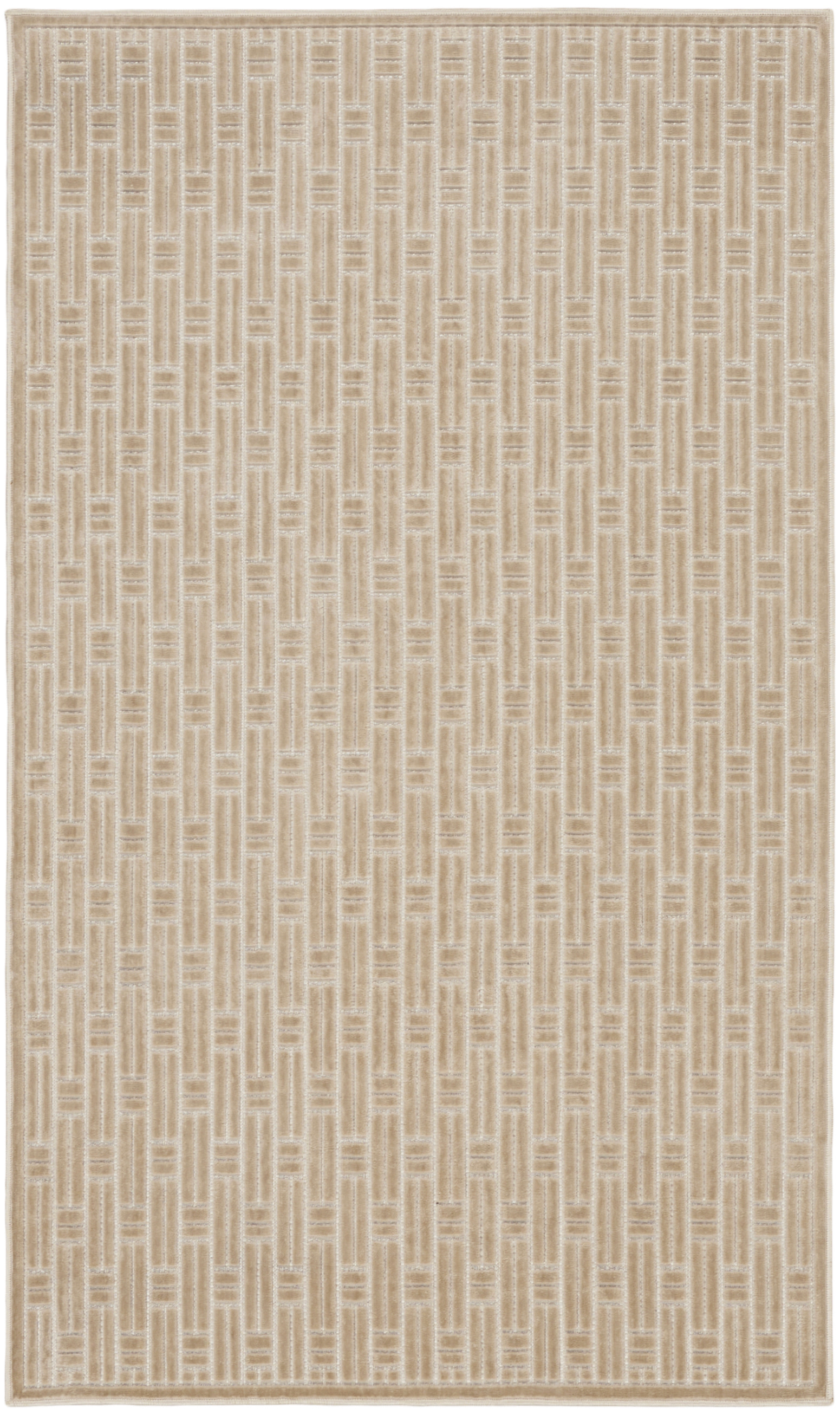 Nourison Washable Charm 2' x 3' Beige Ivory Modern Indoor Rug