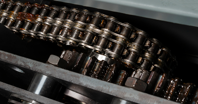 A Mighty 4.5 Hp continuous duty motor with chain driven operation provides slip-free performance.