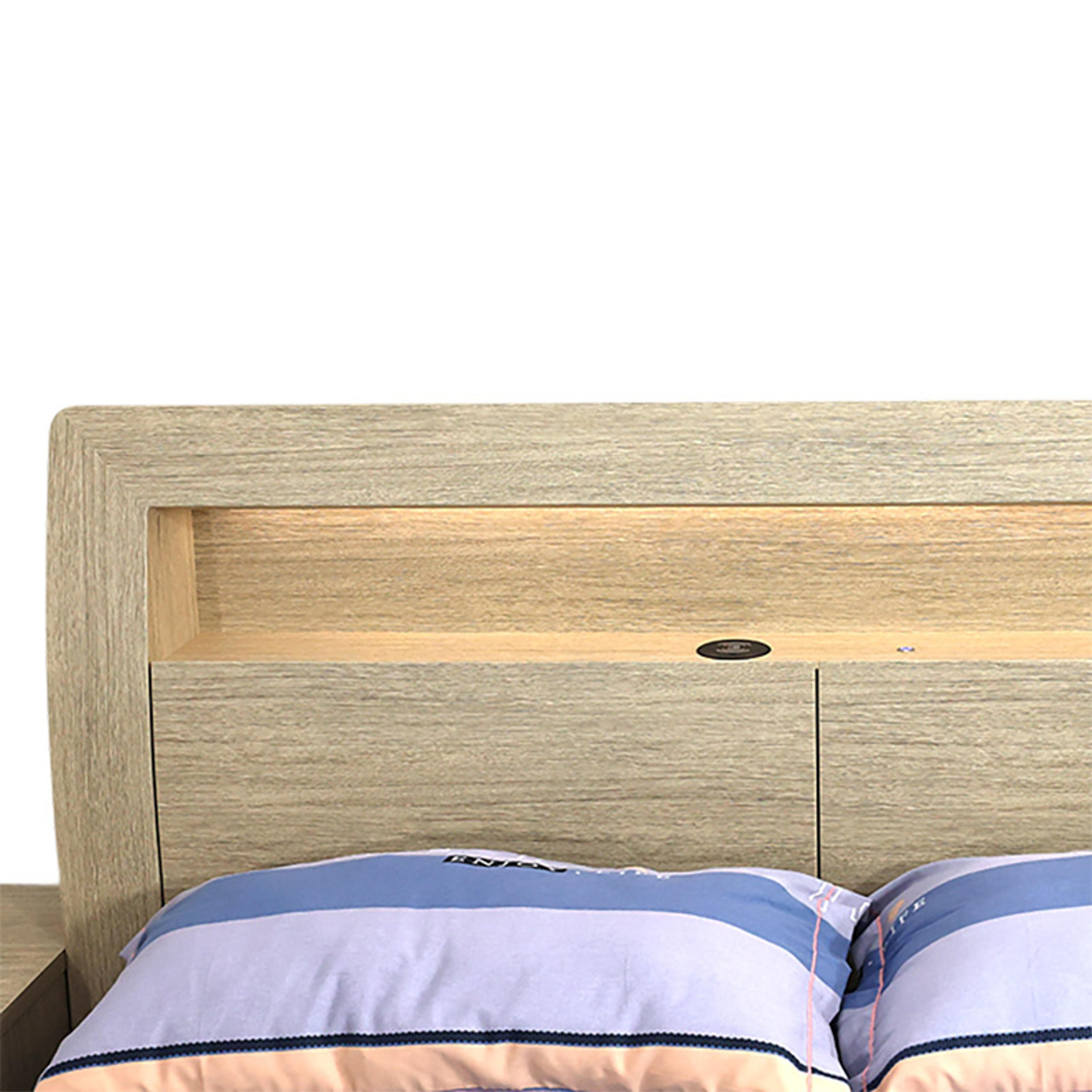 Detail image of the  Skyline Bed Frame, Gas Lift & End Drawer Base, Sand from Forty Winks