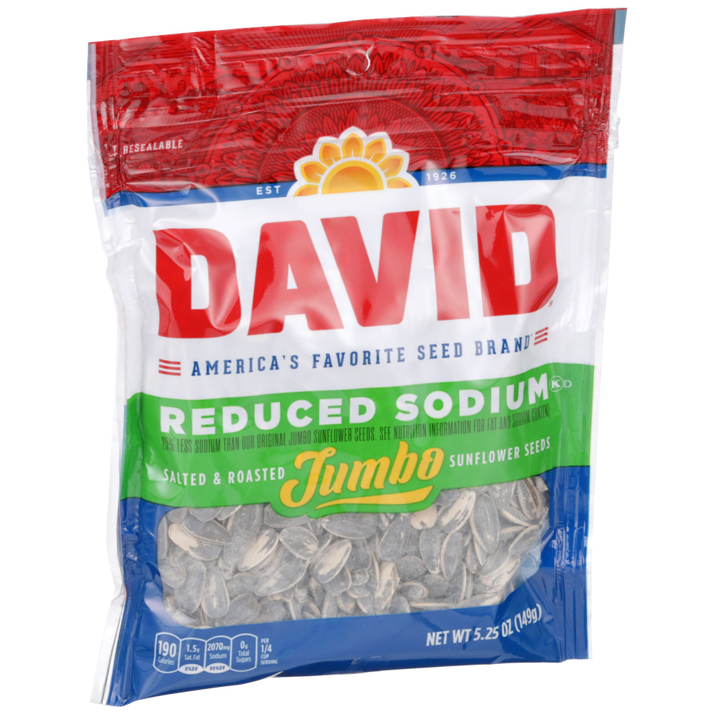 DAVID Reduced Sodium Sunflower Seeds Conagra Foodservice