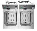 208-280-Volt 15 lb. medium-duty double-well countertop fryer with drain