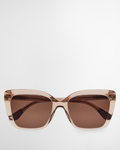 Round Sunglasses Light Brown