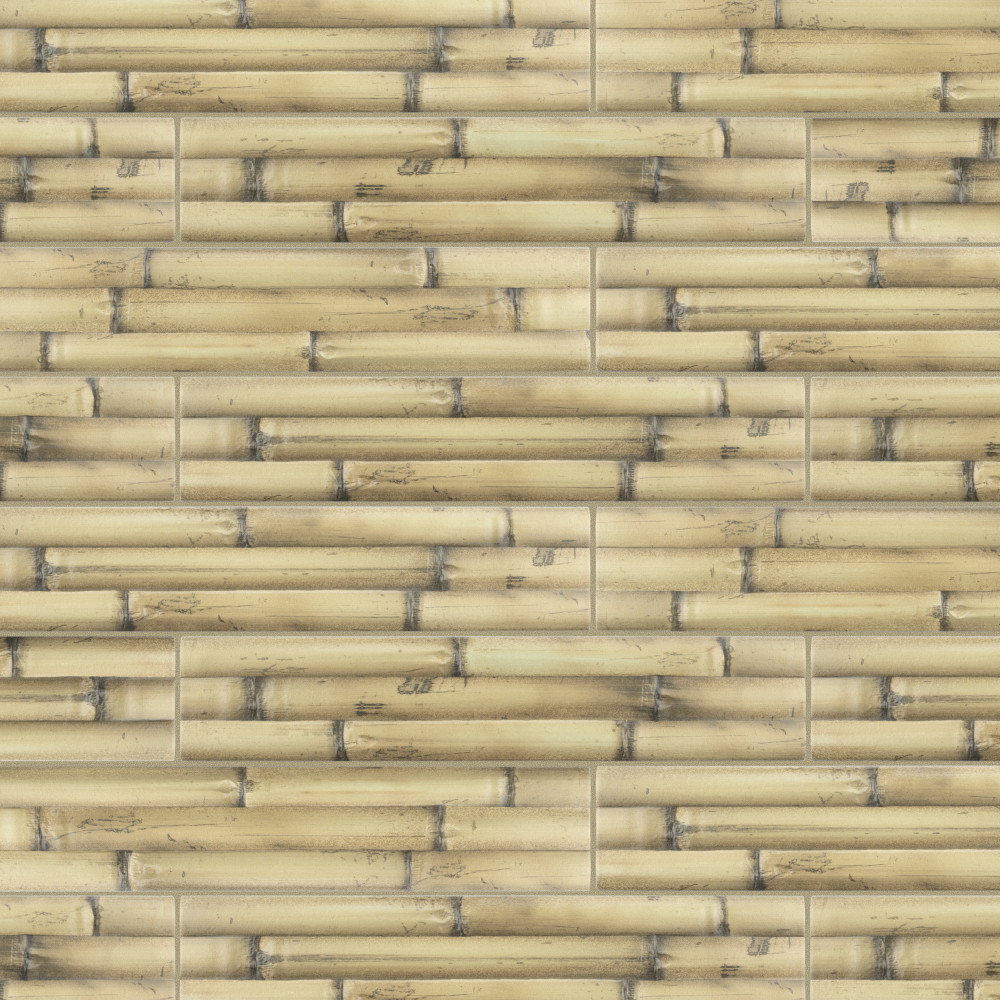 Bamboo Albufera Beige 4 in. x 19-3/4 in. Ceramic Wall Tile