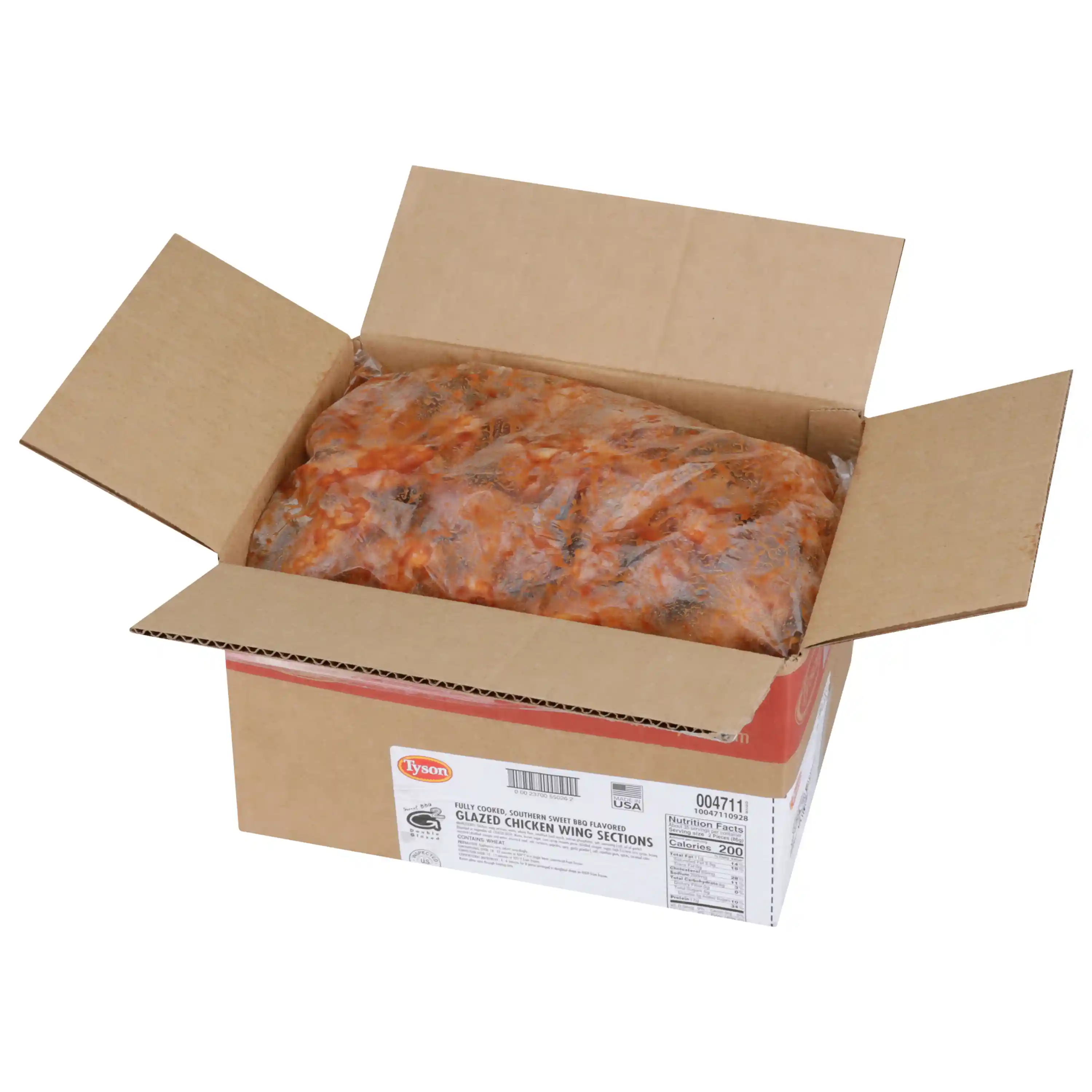Tyson® Fully Cooked Southern Sweet BBQ Glazed Bone-In Chicken Wing Sections, Large_image_4