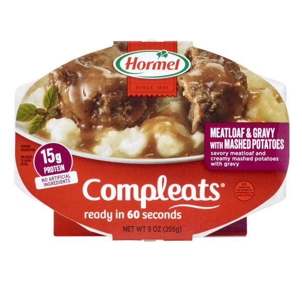 HORMEL(r) COMPLEATS(r) Meatloaf,  6/9oz. . C1CB - Front Center Inner Pack (Hi Res)