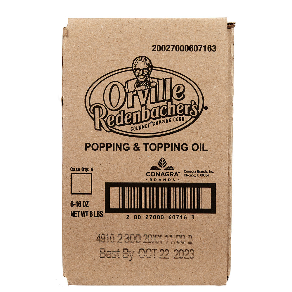 ORVILLE REDENBACHERS Buttery Popping And Topping Oil | Conagra Foodservice