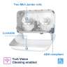 SCA555560, Tork,  T2 Mini Jumbo 2-Roll Toilet Paper Dispenser, White