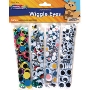 Wiggle Eyes, Assorted Colors & Sizes, 500 Pieces