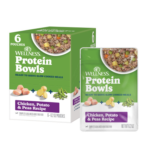 Wellness Protein Bowls Chicken, Potato & Peas Front packaging
