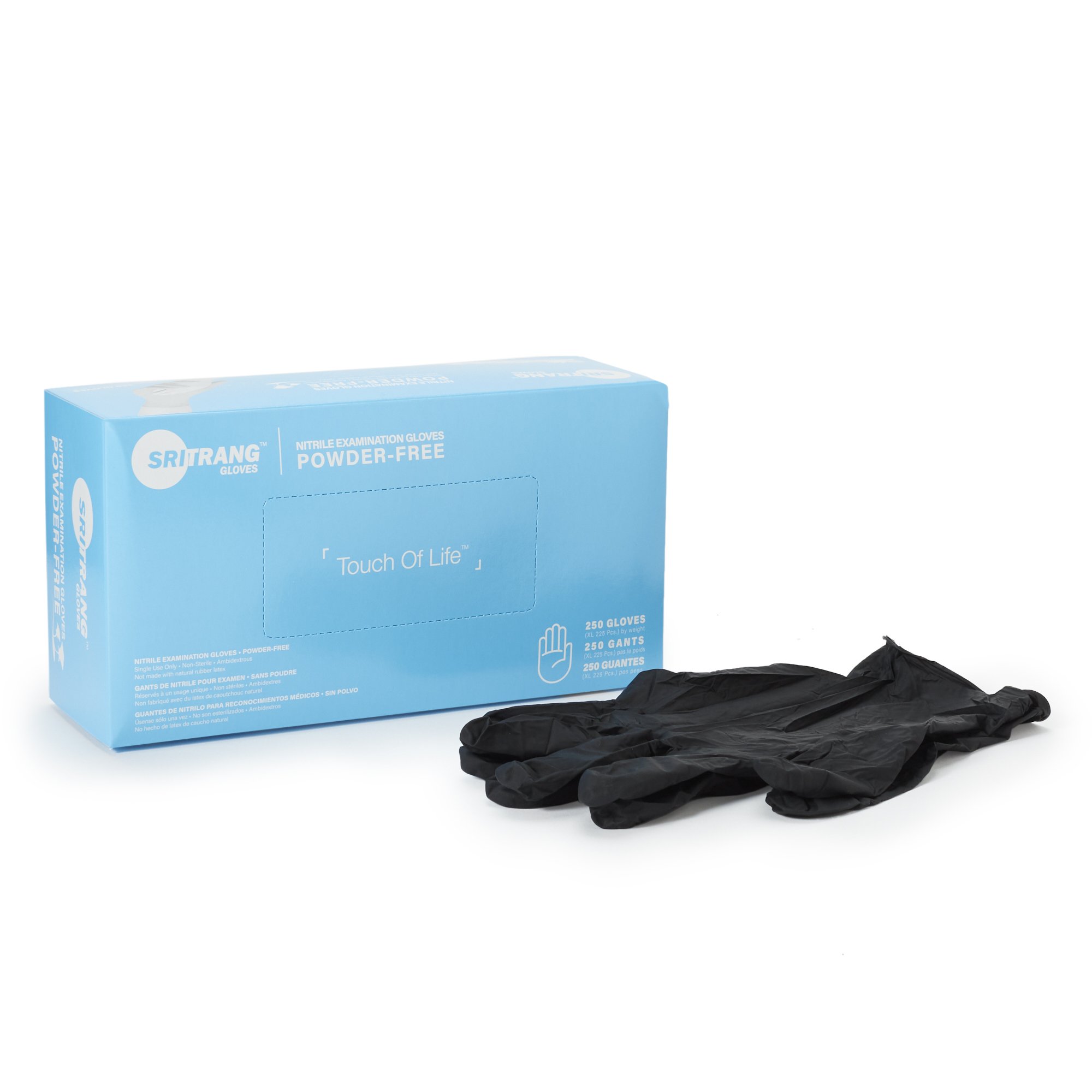 Touch of Life Nitrile Exam Glove, Extra Large, Black MK 1175350