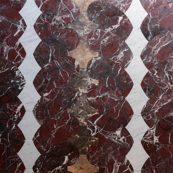 clé lapidary + cristina celestino | moscova wall | rosso italiano, iberian chocolate + carrara (bundle) | honed