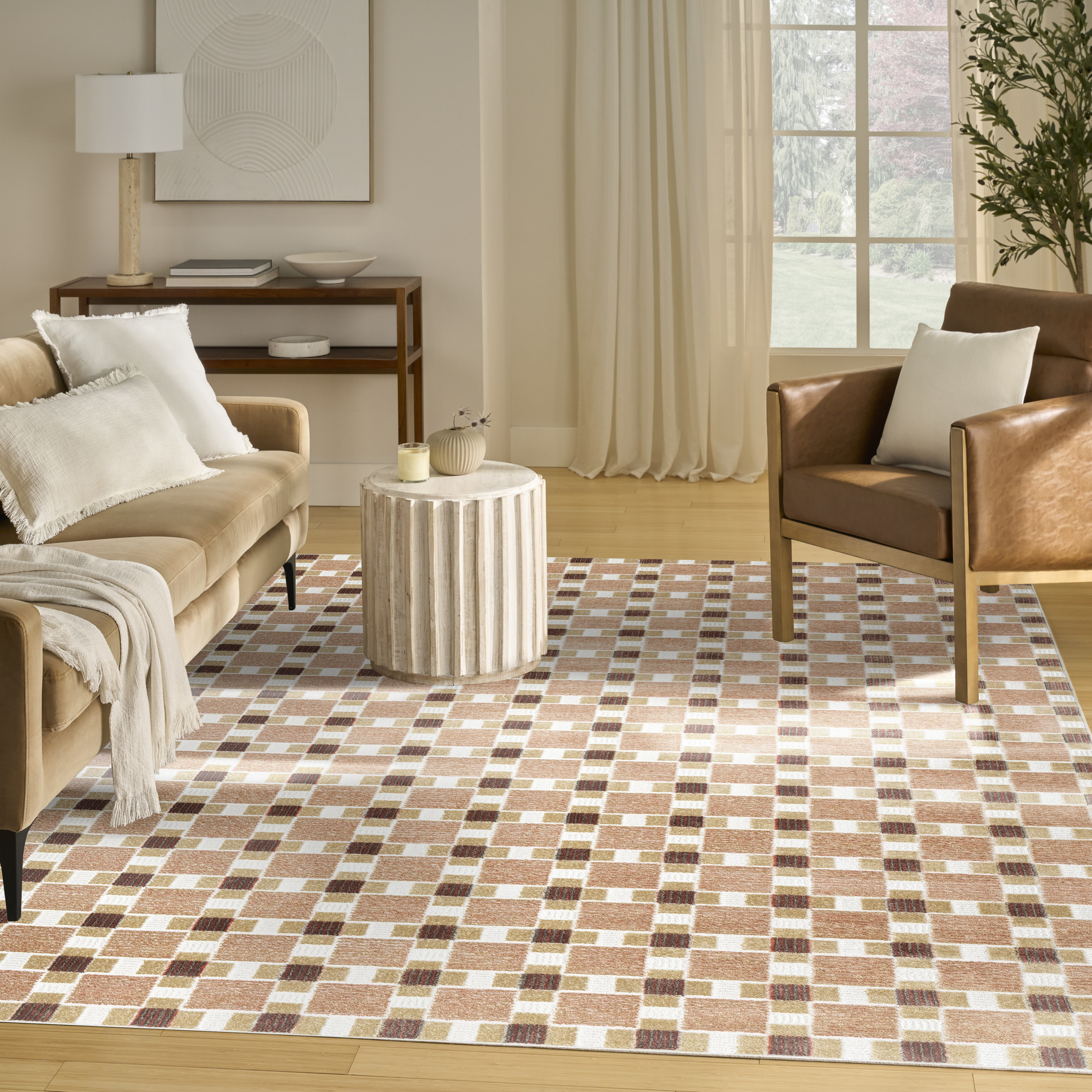 Nourison Nordic 8' x 10' Rust Modern Indoor Rug