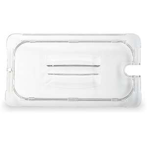 Carlisle, StorPlus, Polycarbonate Notched Handled Universal Lid 1/3 Size, Clear