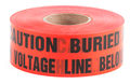 Underground Tape Non-Adhesive Polyethylene 4 mil Red 1000 ft. L x 3 in. W