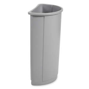 Rubbermaid Commercial, Untouchable®, 21 gal, Resin, Gray, Round, Receptacle