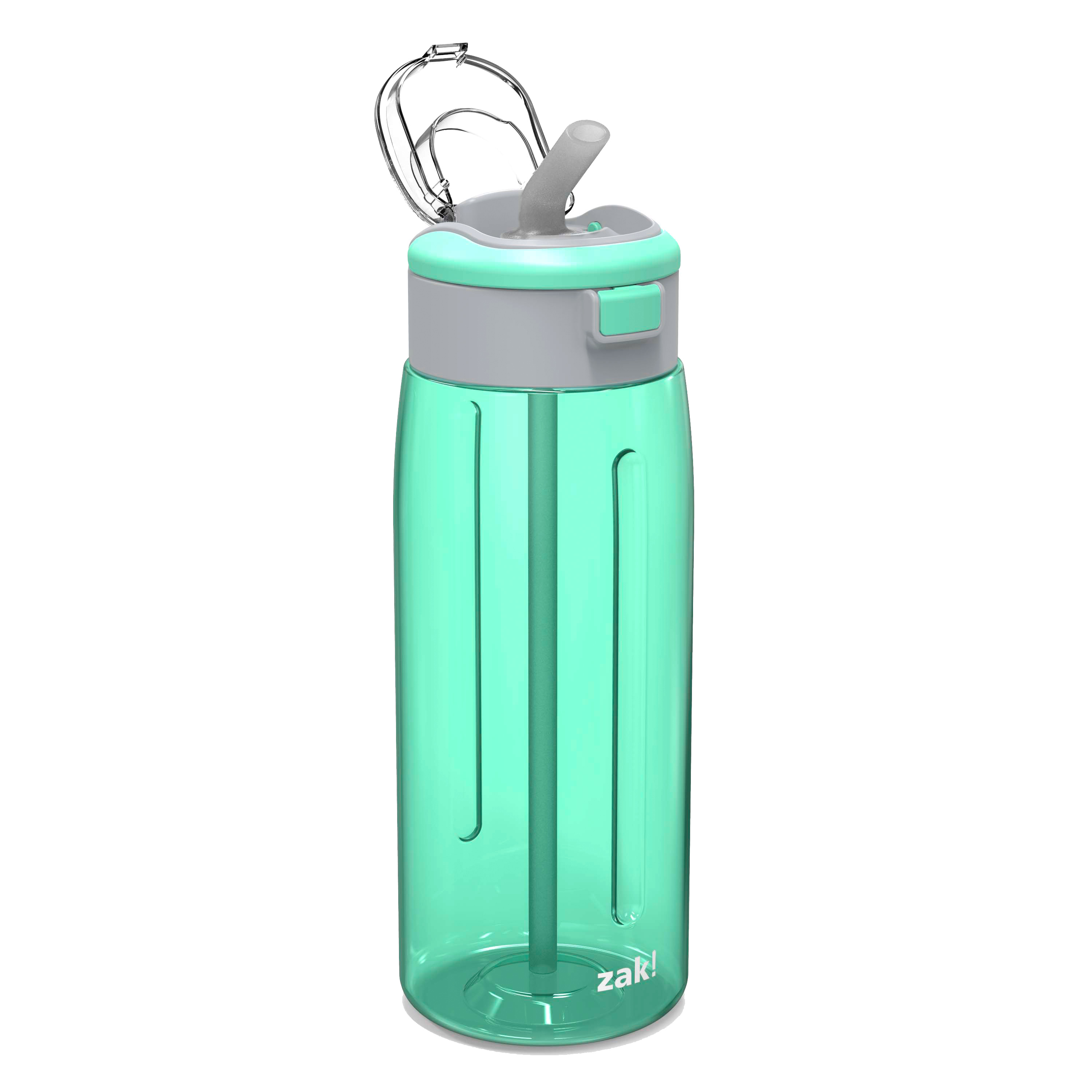 Genesis 32 ounce Reusable Plastic Water Bottle with Interchangeable Spouts, Neo Mint slideshow image 12