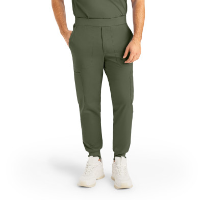 Landau ProFlex LB407 NEW Men&#8216;s 7 Pocket Zipper Fly Stretch Jogger Scrub Pant-Landau