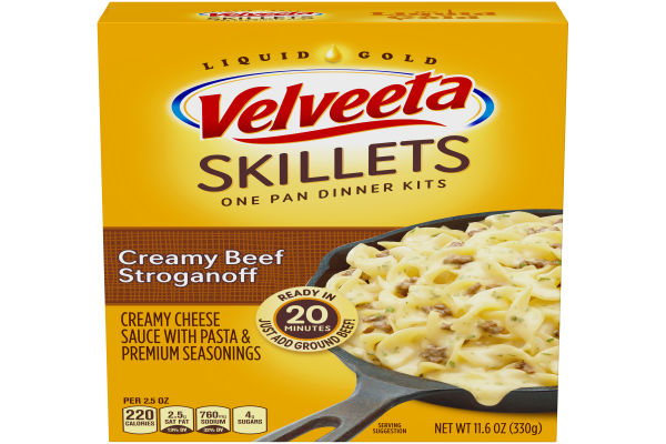 Velveeta Cheesy Skillets Creamy Beef Stroganoff Dinner Kit 11.6 oz Box ...