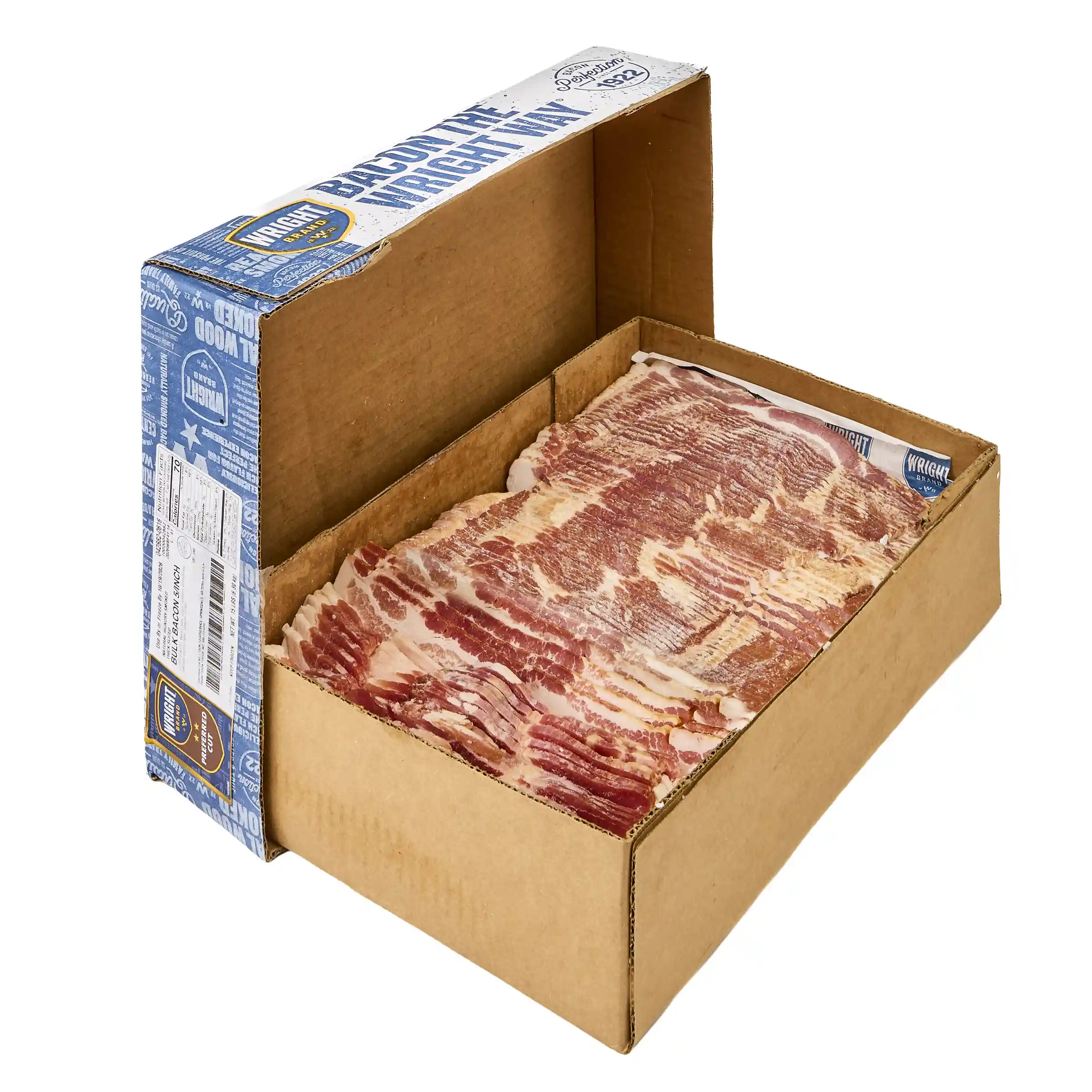Wright® Brand Naturally Hickory Smoked Thick Sliced Bacon, Bulk, 5 Slices/Inch_image_4